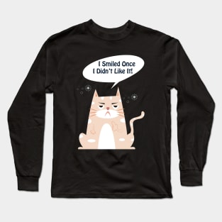 Funny smiled cat Long Sleeve T-Shirt